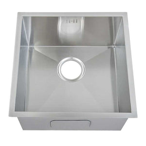 440 x 440mm Undermount Deep Single Bowl Handmade Stainless Steel Sink (DS006)