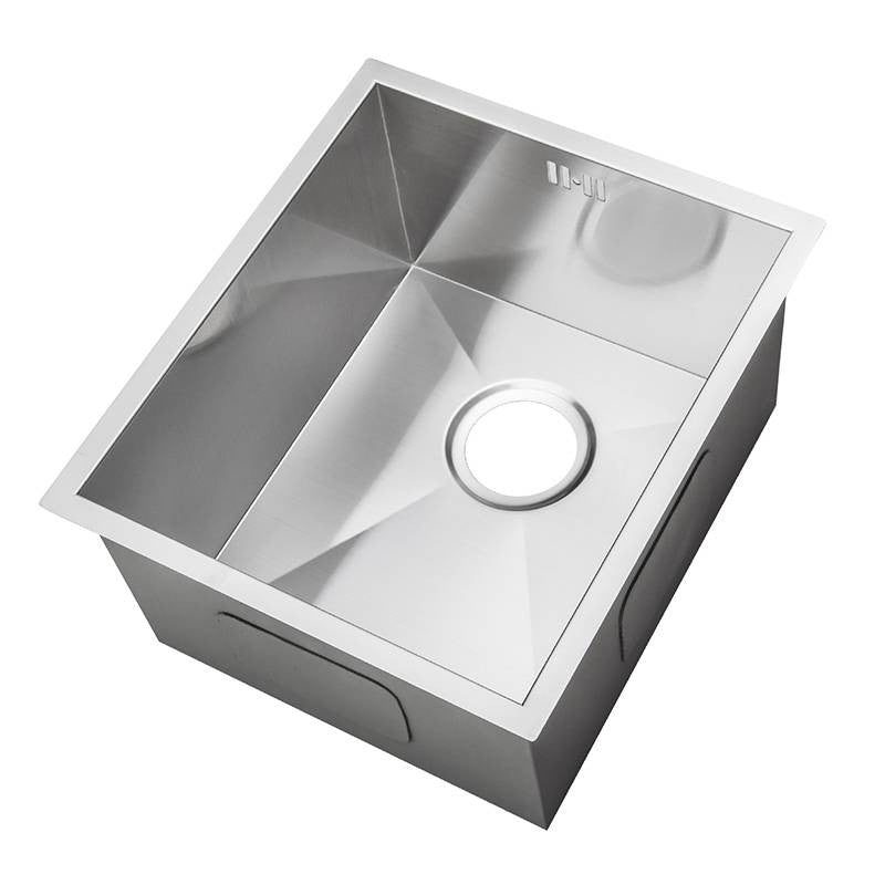 440 x 440mm Undermount Deep Single Bowl Handmade Stainless Steel Sink (DS006)