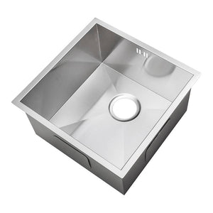 440 x 440mm Undermount Single Bowl Handmade Satin Stainless Steel Sink (DS006-175)