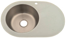 Load image into Gallery viewer, 700 x 485mm Inset White Glass &amp; Polished Stainless Steel Sink (GTS700 W)
