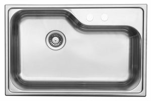 780 x 510mm Polished Stainless Steel Sink With Accesories (LA003)