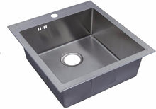 Load image into Gallery viewer, 560 x 500mm Inset Single Bowl Handmade Stainless Steel Kitchen Sink with Pre-punched Tap Hole and Easy Clean Corners (DS026-1)
