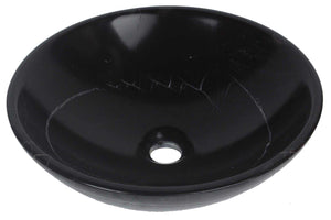 Round Black Marquina Stone Counter Top Basin in 3 Sizes (B0045, B0046, B0047)