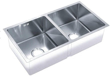 Load image into Gallery viewer, 793 x 461mm Undermount Double Bowl Handmade Stainless Steel Kitchen Sink With Easy Clean Corners (DS020)
