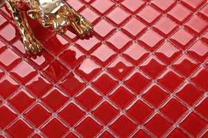 Sample of Red Glass Mosaic Tiles (MT0022)