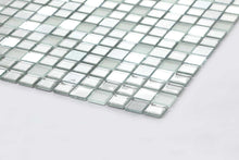 Load image into Gallery viewer, Sample of Silver Frosted Mirror Glitter Glass Mosaic Tiles (MT0046)
