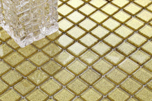 Load image into Gallery viewer, Sample of Glitter Gold Glass Mosaic Tiles Sheet (MT0080)

