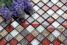 Load image into Gallery viewer, Sample of Autumn Foil Glass Mosaic Tiles Sheet (MT0091)
