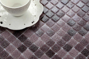 Sample of Purple Shades Vitreous Glass Mosaic Wall Tiles Sheet (MT0108)