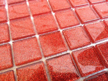 Load image into Gallery viewer, Red Glitter Glass Mosaic Tiles (MT0128)
