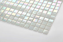 Load image into Gallery viewer, White Iridescent Vitreous Glass Mosaic Tiles (MT0131)
