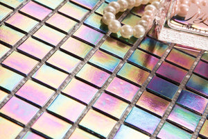 Purple Iridescent Vitreous Glass Mosaic Tiles (MT0141)