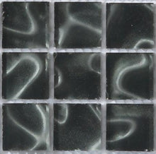 Load image into Gallery viewer, Sample of Black Glass With Grey Holographic Effect Mosaic Tiles sheet (MT0135)
