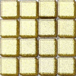Sample of Glitter Gold Glass Mosaic Tiles Sheet (MT0080)