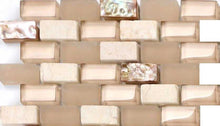 Load image into Gallery viewer, Sample of Mother of Pearl, Stone &amp; Beige Glass Mosaic Wall Tiles (MT0147)
