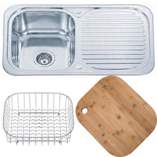 Load image into Gallery viewer, Stainless Steel Single Bowl Reversible  Kitchen Sink &amp; Drainer &amp; Accesories B04
