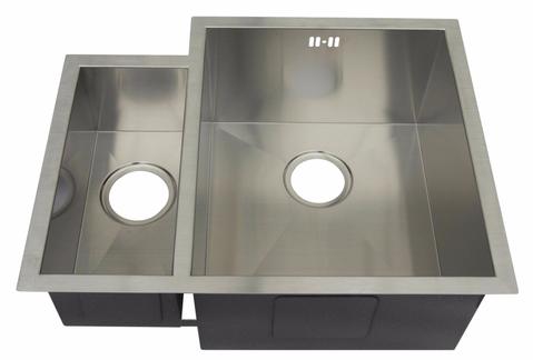 600 x 480mm Undermount 1.5 Bowl Handmade Satin Stainless Steel Kitchen Sink (DS034)