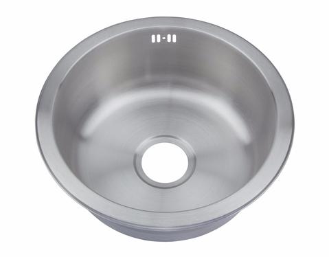 445mm Brushed Stainless Steel Round Inset Sink (M08 BS)